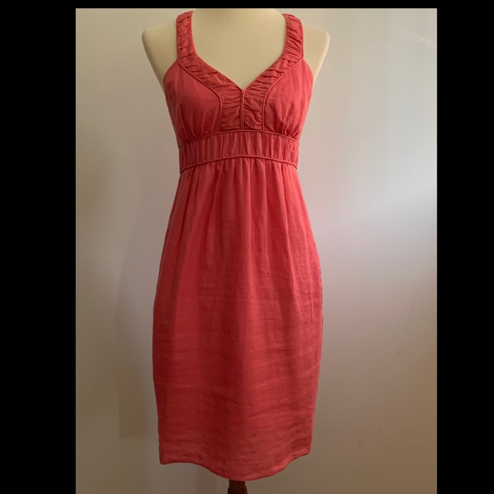 Coral Banana Republic summer dress
